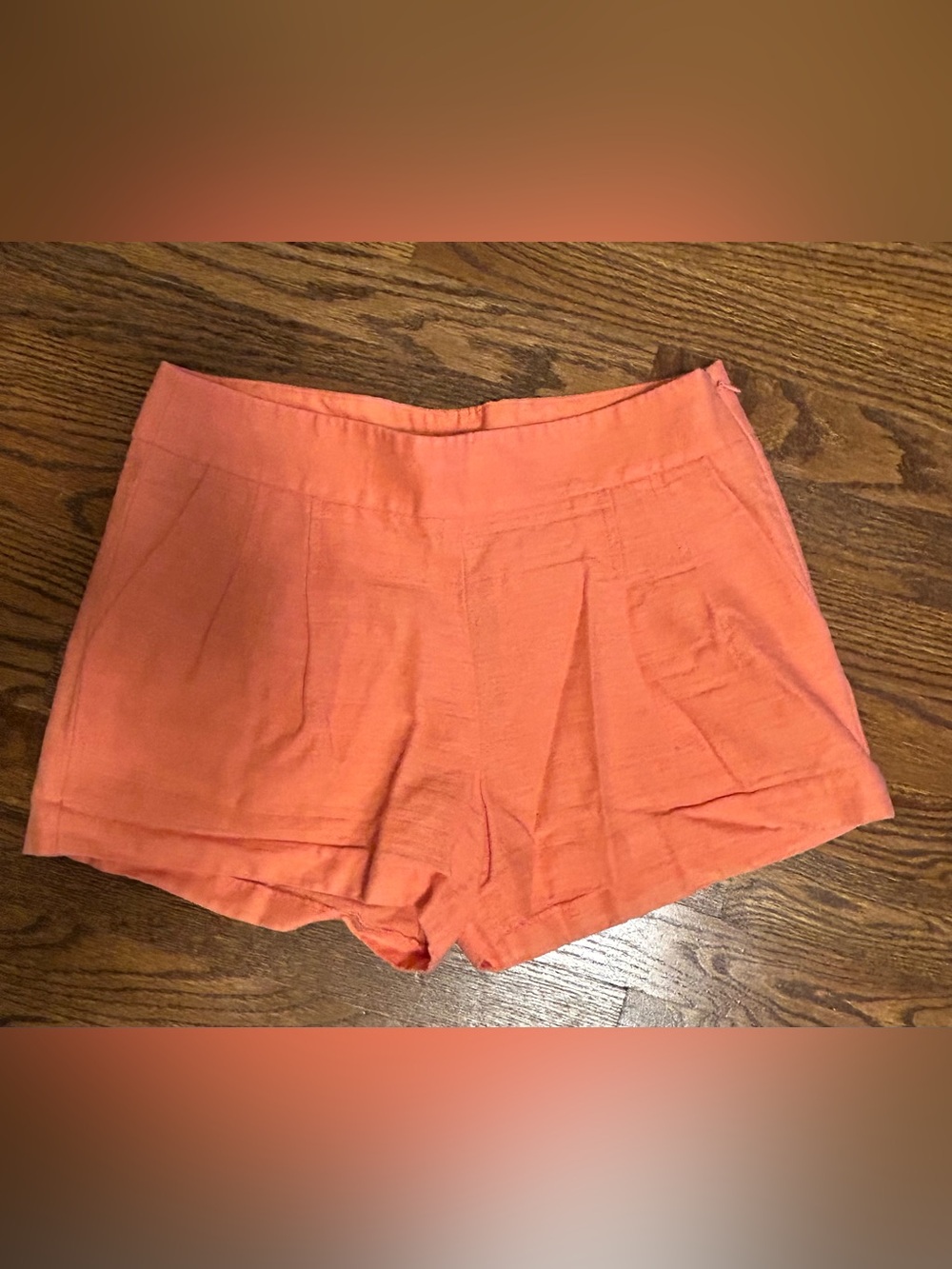 J. Crew High-Waist Coral Shorts